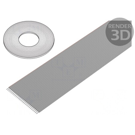 Cablu bandă 1,27mm Cu 26AWG neecranat PVC 100FT | Electronic-mag.ro | Componente Electronice