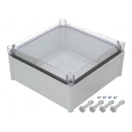Carcasă Universală Gri Solid 278x278x130 mm | Electronic-mag.ro | Componente Electronice