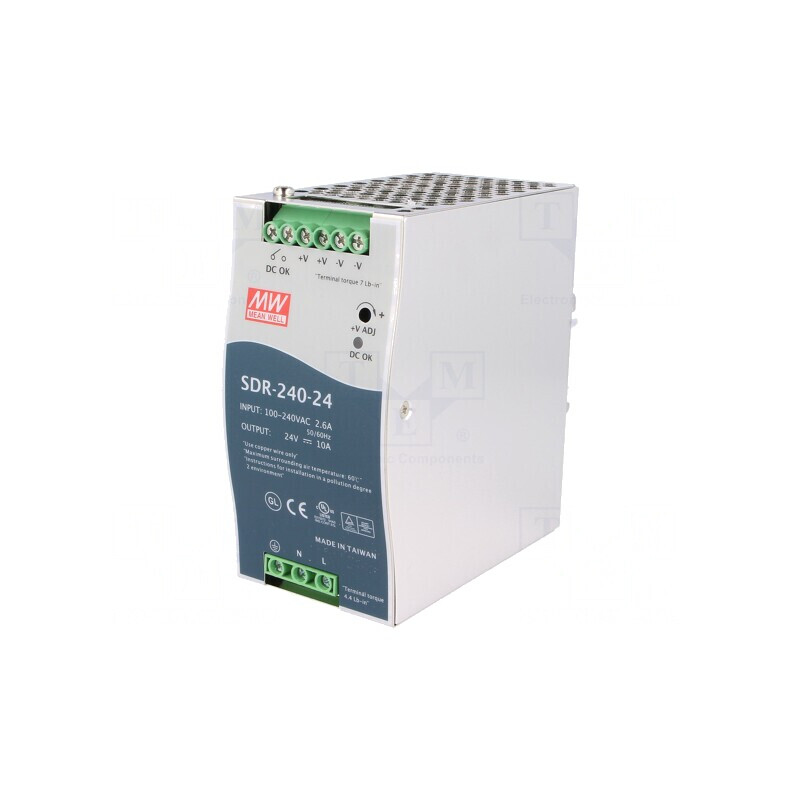 Alimentator șină DIN 240W 24V 10A | Electronic-mag.ro | Componente Electronice