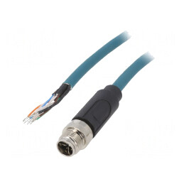 Mufă M12 8 PIN tată IP67 2m | Electronic-mag.ro | Componente Electronice