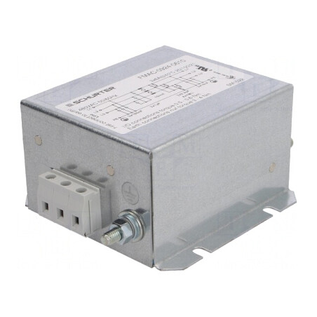 Filtru anti-interferențe trifazic 6A 106x100x58mm | Electronic-mag.ro | Componente Electronice