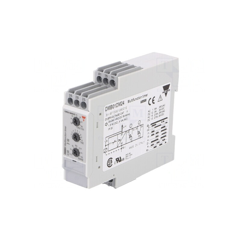 Timer Digital Programabil 0,1s-100h SPDT 24-240VAC IP20 | Electronic-mag.ro | Componente Electronice