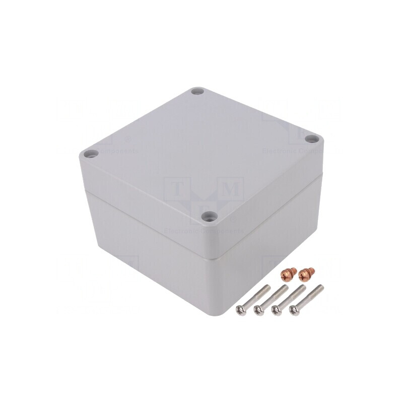 Carcasă Universală Aluminiu Gri IP68 140x140x91mm | Electronic-mag.ro | Componente Electronice