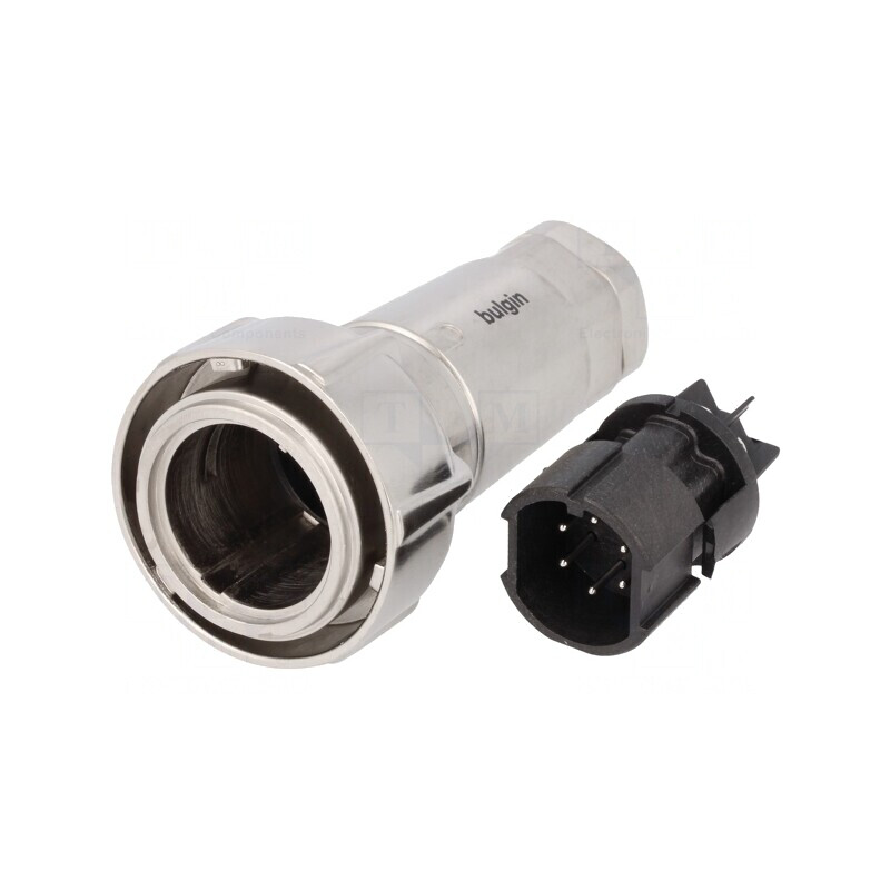 Conector Circular Mufă Tată 6 PIN Nichelat Buccaneer 7000 | Electronic-mag.ro | Componente Electronice