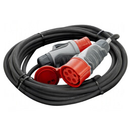 Prelungitor alimentare 10m negru 16A 5x1,5mm2 | Electronic-mag.ro | Componente Electronice