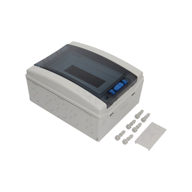 Carcasă pentru aparatură modulară IP65 albă 12 module ABS | Electronic-mag.ro | Componente Electronice