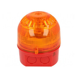 Semnalizator Luminos și Acustic LED Roșu 110/230VAC IP65 | Electronic-mag.ro | Componente Electronice