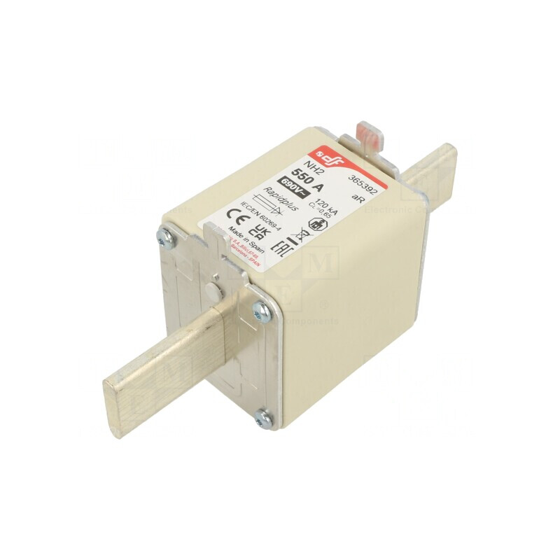 Siguranță NH2 aR 550A 690VAC 550VDC Argintie | Electronic-mag.ro | Componente Electronice