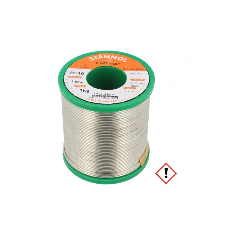 Sârmă de lipit fără plumb 1,5mm 1kg bobină 227°C | Electronic-mag.ro | Componente Electronice Sârmă de lipit fără plumb 1,5mm 1kg bobină 227°C | Electronic-mag.ro | Componente Electronice