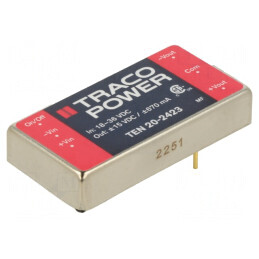 Convertor DC/DC 20W 18-36V la 15V/-15V TEN 20-2423 | Electronic-mag.ro | Componente Electronice