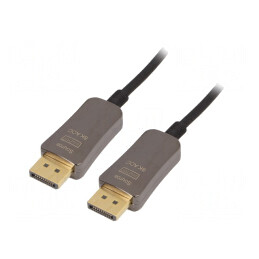 Cablu DisplayPort 1.4 Optic 15m Negru Metalic