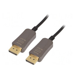 Cablu DisplayPort 1.4 Optic 15m Negru Metalic | Electronic-mag.ro | Componente Electronice