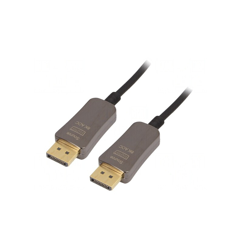 Cablu DisplayPort 1.4 Optic 15m Negru Metalic | Electronic-mag.ro | Componente Electronice