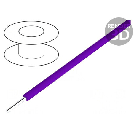 Cablu HookUp Wire sârmă Cu 24AWG PVC violet 305m | Electronic-mag.ro | Componente Electronice
