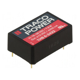 Convertor DC/DC 6W 18-36V la 12V/-12V THB 6-2422 | Electronic-mag.ro | Componente Electronice