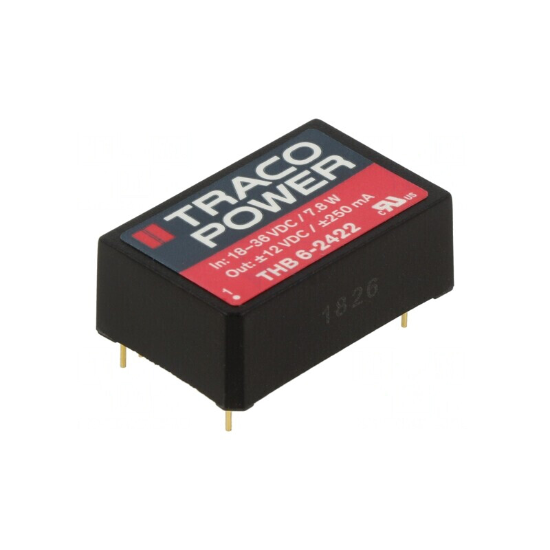 Convertor DC/DC 6W 18-36V la 12V/-12V THB 6-2422 | Electronic-mag.ro | Componente Electronice Convertor DC/DC 6W 18-36V la 12V/-12V THB 6-2422 | Electronic-mag.ro | Componente Electronice