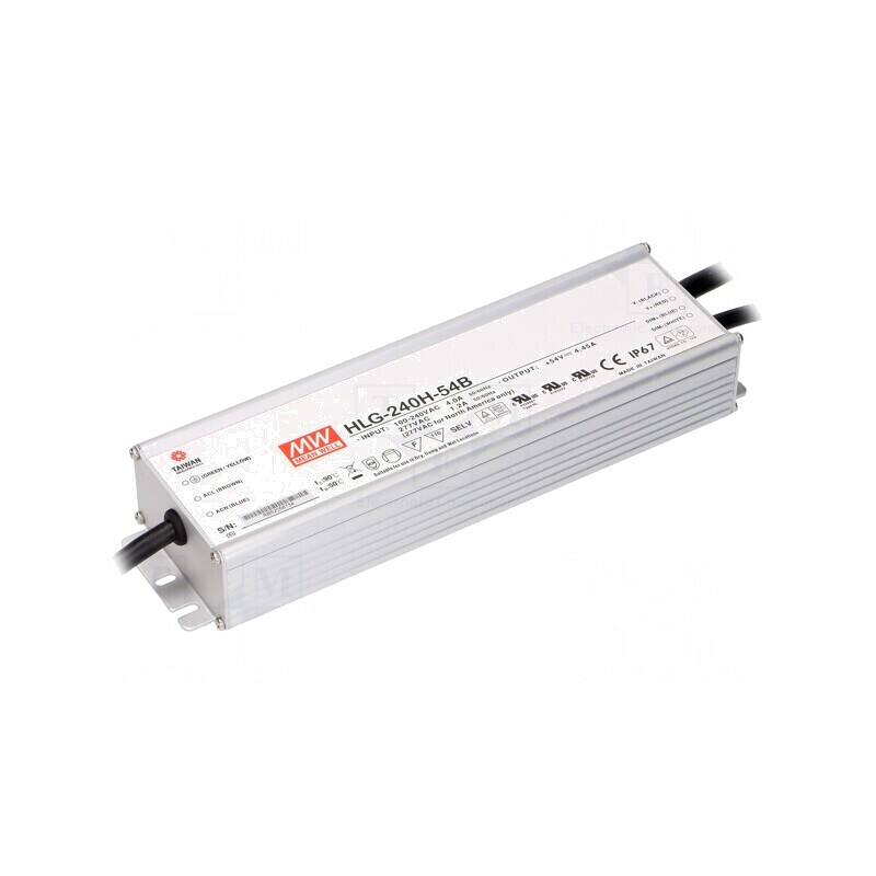 Alimentator LED 240W 54V 4.45A IP67 HLG-240H-54B | Electronic-mag.ro | Componente Electronice
