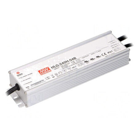 Alimentator LED 240W 54V 4.45A IP67 HLG-240H-54B | Electronic-mag.ro | Componente Electronice