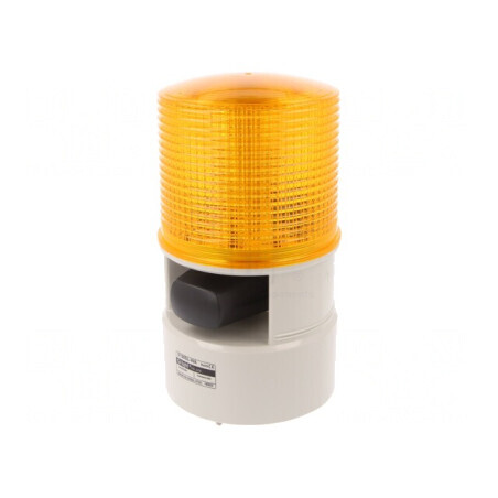 Semnalizator luminos și acustic 24VDC LED ambră IP54 103dB | Electronic-mag.ro | Componente Electronice