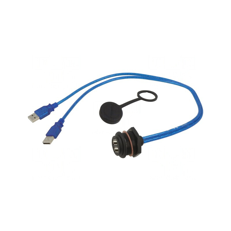 Cablu-adaptor USB A Dual 2.0 IP67 | Electronic-mag.ro | Componente Electronice