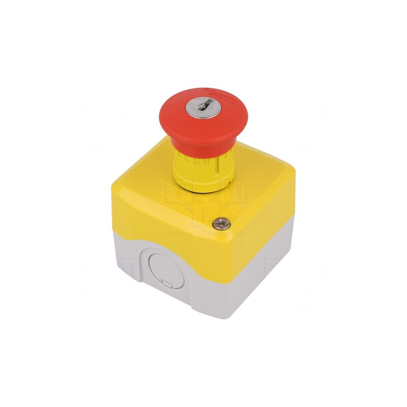 Casetă de comandă Harmony XB5 cu 1 buton ciupercă IP66 | Electronic-mag.ro | Componente Electronice