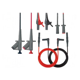 Cabluri de măsurare | Mat.izol.cablu: PVC | negru şi roşu | 4mm | FTF000370001