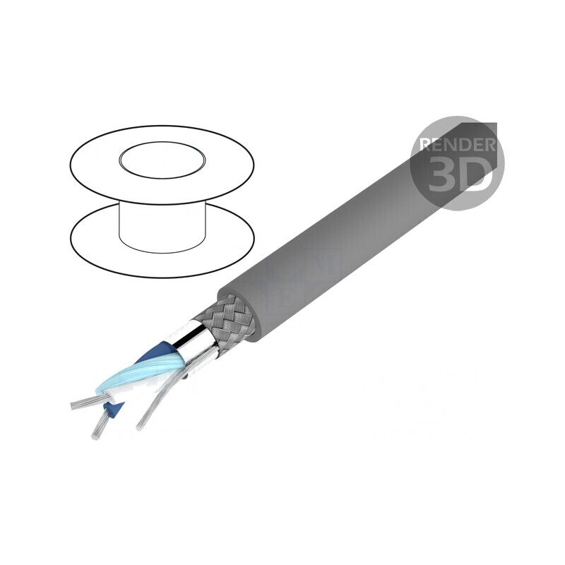 Cablu Alpha Essential PVC Gri 300V 1x2x24AWG | Electronic-mag.ro | Componente Electronice