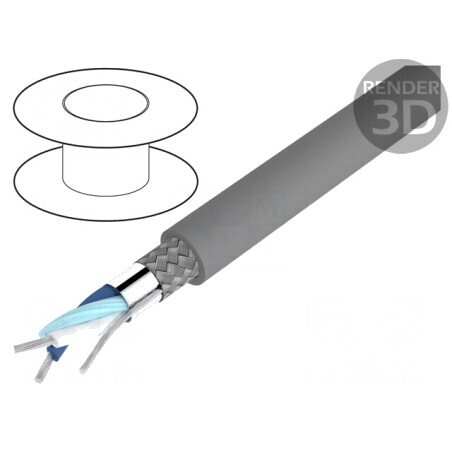 Cablu Alpha Essential PVC Gri 300V 1x2x24AWG | Electronic-mag.ro | Componente Electronice