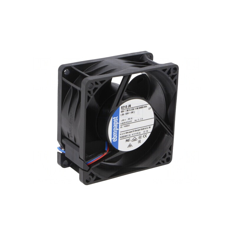 Ventilator axial 48VDC 80x80x38mm 131m3/h 55dBA | Electronic-mag.ro | Componente Electronice