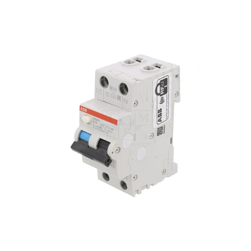 Întrerupător RCBO 10A 30mA 1P+N 230V IP20 | Electronic-mag.ro | Componente Electronice