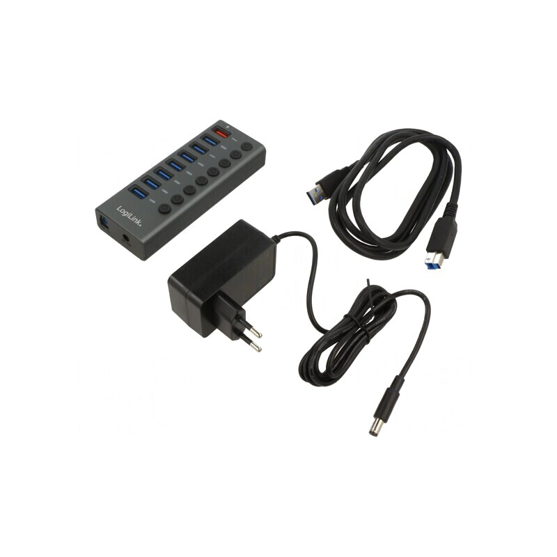 Hub USB 3.2 cu LED și Întrerupător 5Gbps | Electronic-mag.ro | Componente Electronice