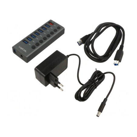 Hub USB 3.2 cu LED și Întrerupător 5Gbps | Electronic-mag.ro | Componente Electronice