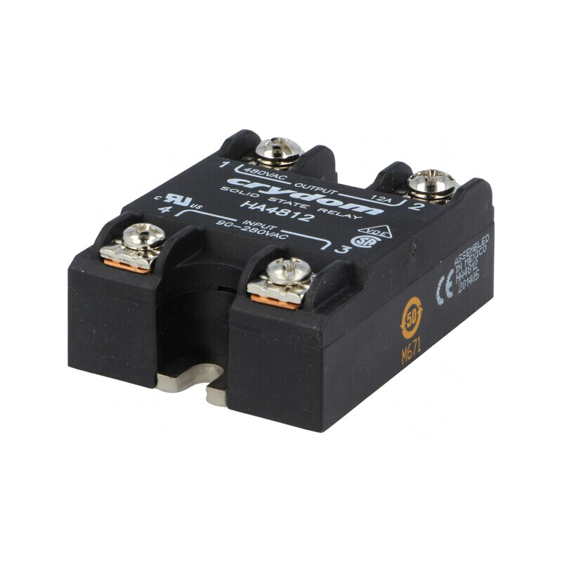 Releu semiconductor 1-fazat 12A 48-530VAC | Electronic-mag.ro | Componente Electronice Releu semiconductor 1-fazat 12A 48-530VAC | Electronic-mag.ro | Componente Electronice