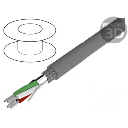 Cablu Alpha Essential 4x24AWG PVC gri 30,5m