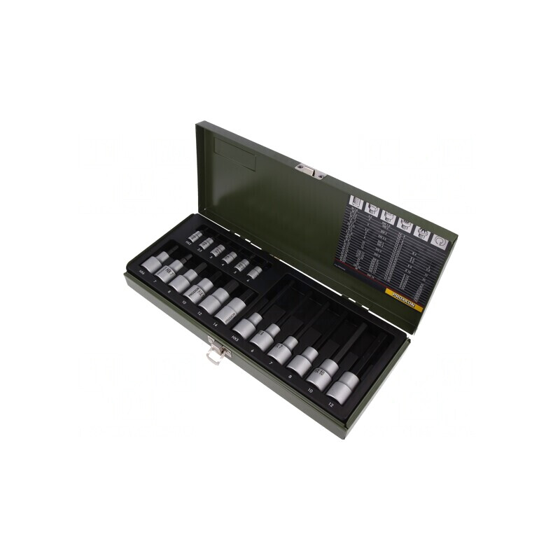 Set Chei Tubulare 18 Bucăți Fixare 1/2" și 1/4" | Electronic-mag.ro | Componente Electronice