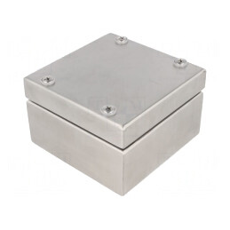 Carcasă universală din oțel inoxidabil 100x100x61mm | Electronic-mag.ro | Componente Electronice