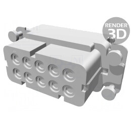 HDC Inserturi de Contact HA PIN 10 PE 16A | Electronic-mag.ro | Componente Electronice