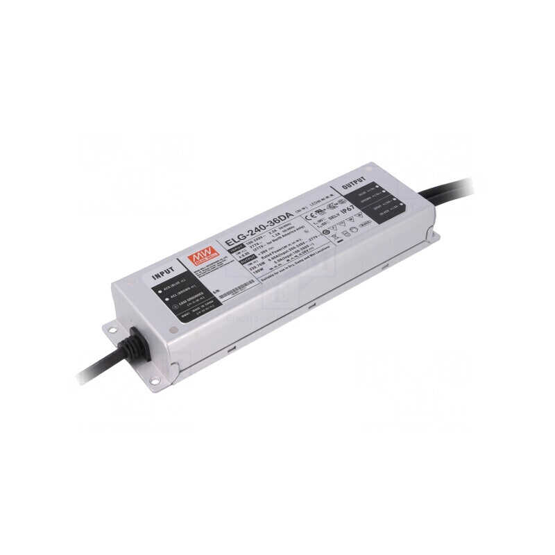 Alimentator LED DALI 240W 36V 6.66A | Electronic-mag.ro | Componente Electronice