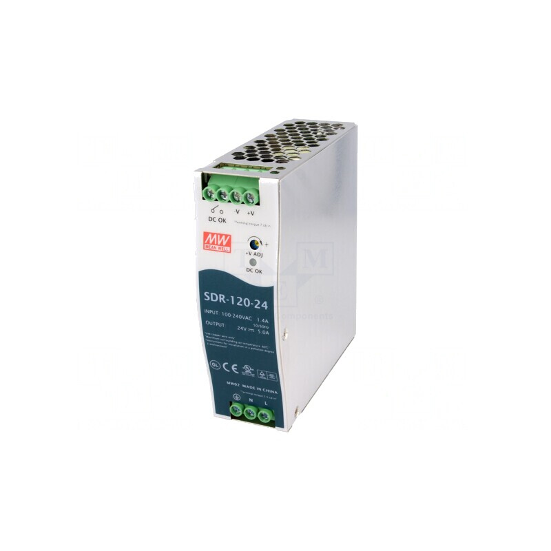 Alimentator Pulsatoriu DIN 120W 24V 5A | Electronic-mag.ro | Componente Electronice