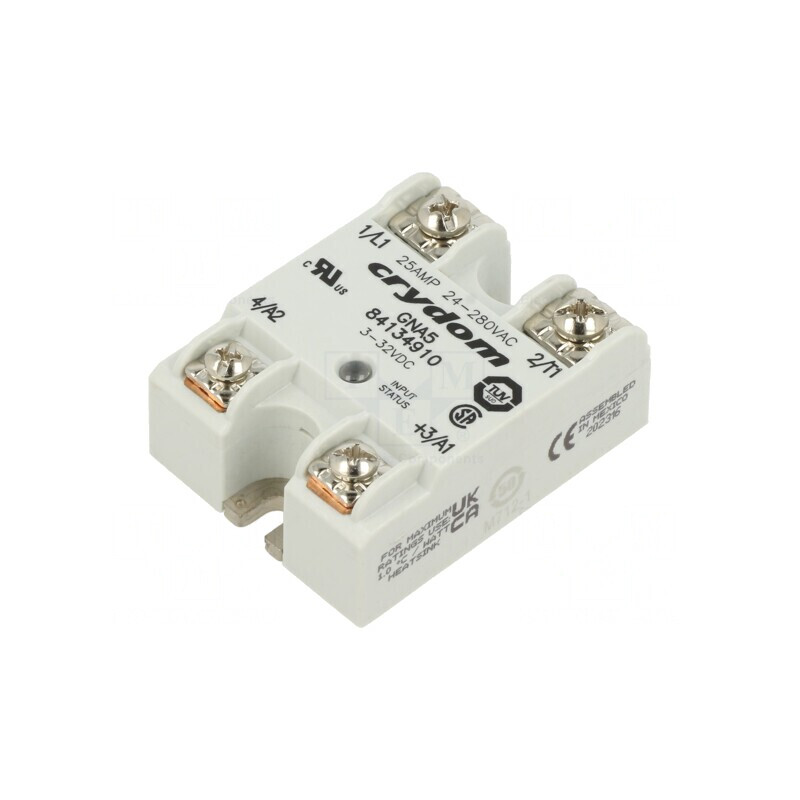 Releu semiconductor 25A 1-fazat 3-32VDC 24-280VAC | Electronic-mag.ro | Componente Electronice