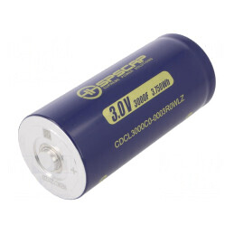 Supercondensator | 3000F | 3VDC | Ø60,8x144,4mm | Ifsm: 2368A | Ir: 12mA | CDCL3000C0-0003R0WLZ