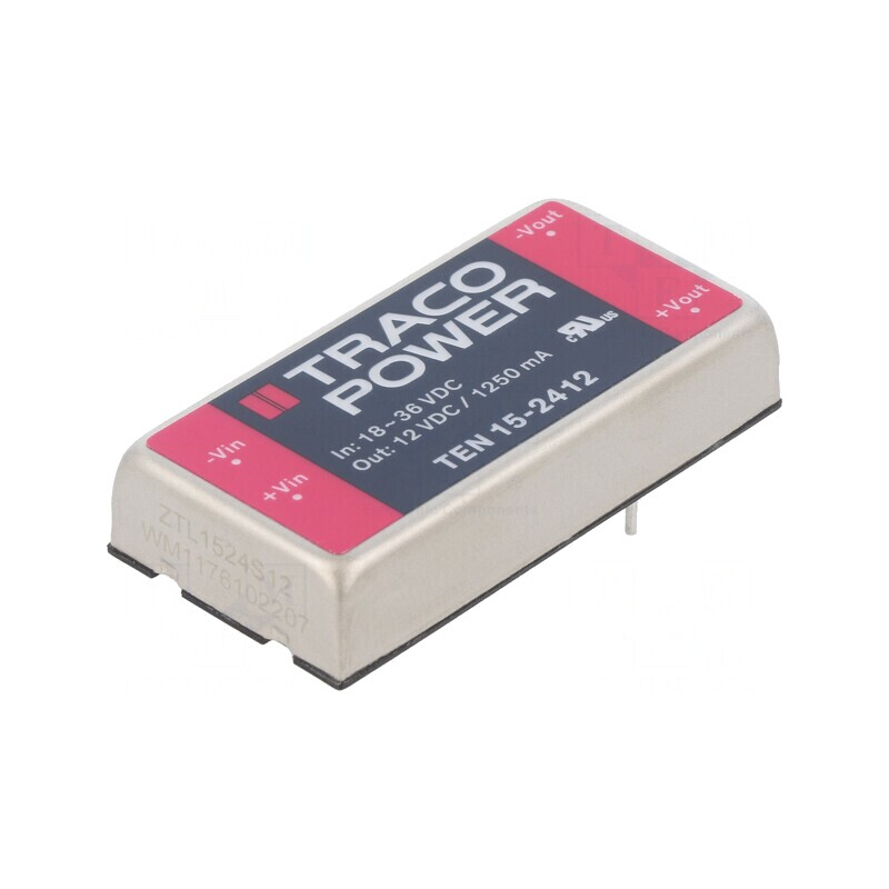Convertor DC/DC 15W 18-36V la 12V 1250mA | Electronic-mag.ro | Componente Electronice