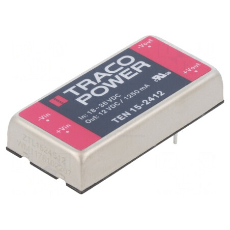 Convertor DC/DC 15W 18-36V la 12V 1250mA | Electronic-mag.ro | Componente Electronice