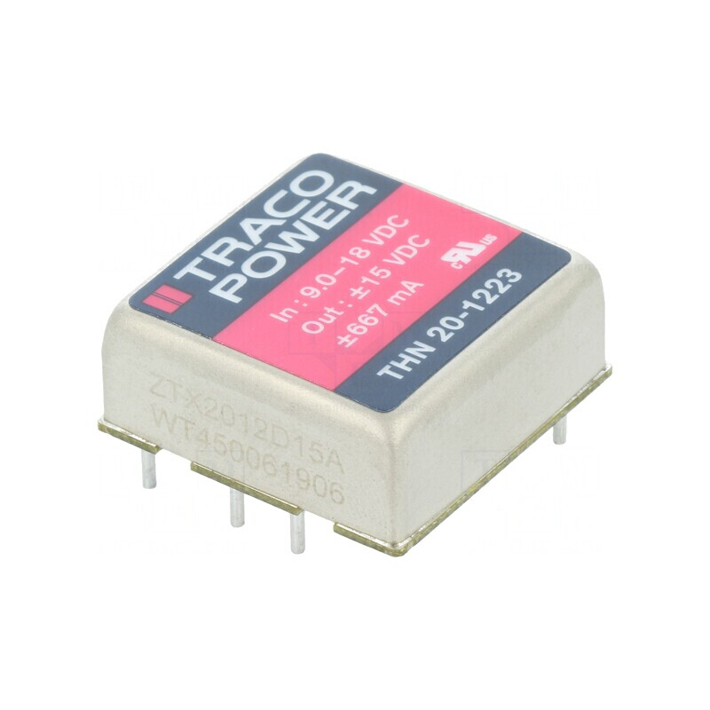 Convertor DC/DC 20W 9-18V la 15V/-15V THN 20-1223 | Electronic-mag.ro | Componente Electronice Convertor DC/DC 20W 9-18V la 15V/-15V THN 20-1223 | Electronic-mag.ro | Componente Electronice