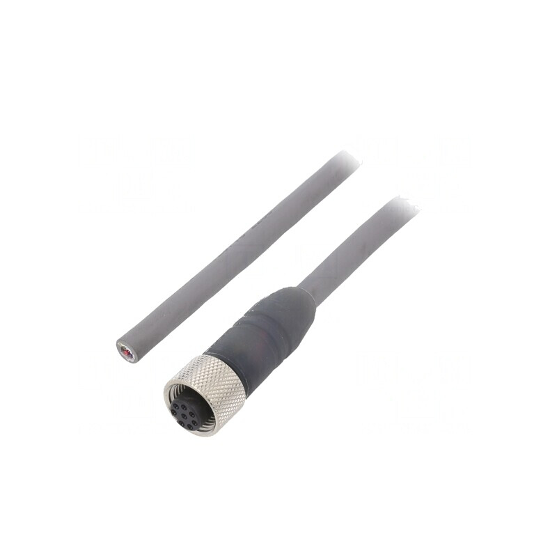 Cablu de Conectare M12 PIN 8 Drept 3m IP67 36VAC 2.2A | Electronic-mag.ro | Componente Electronice