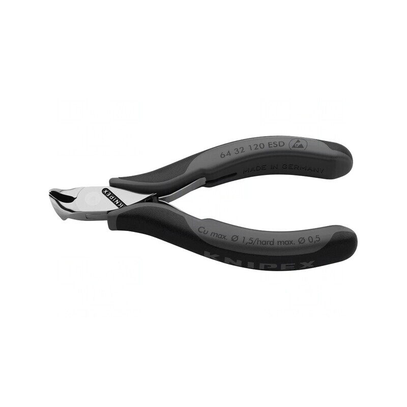 Clești frontali ESD cu mânere bicomponente 120mm | Electronic-mag.ro | Componente Electronice