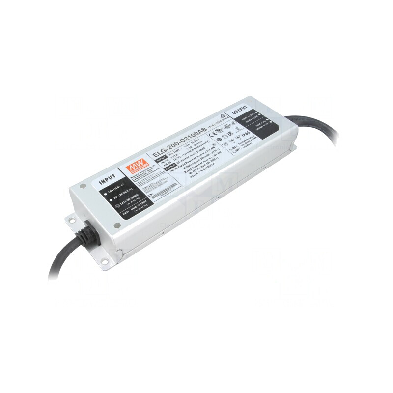 Alimentator LED 201,6W IP65 48-96V DC 1050-2100mA | Electronic-mag.ro | Componente Electronice