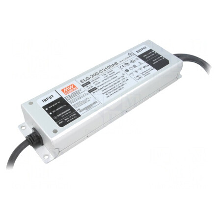Alimentator LED 201,6W IP65 48-96V DC 1050-2100mA | Electronic-mag.ro | Componente Electronice