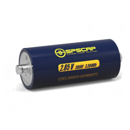 Supercondensator | 3000F | 2,85VDC | Ø60,8x138mm | Ifsm: 2184A | CDCL3000C0-002R85STZ