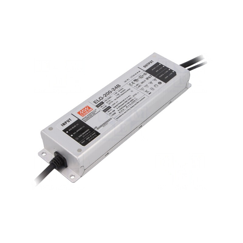 Alimentator LED 200W 24V 8.4A IP67 | Electronic-mag.ro | Componente Electronice